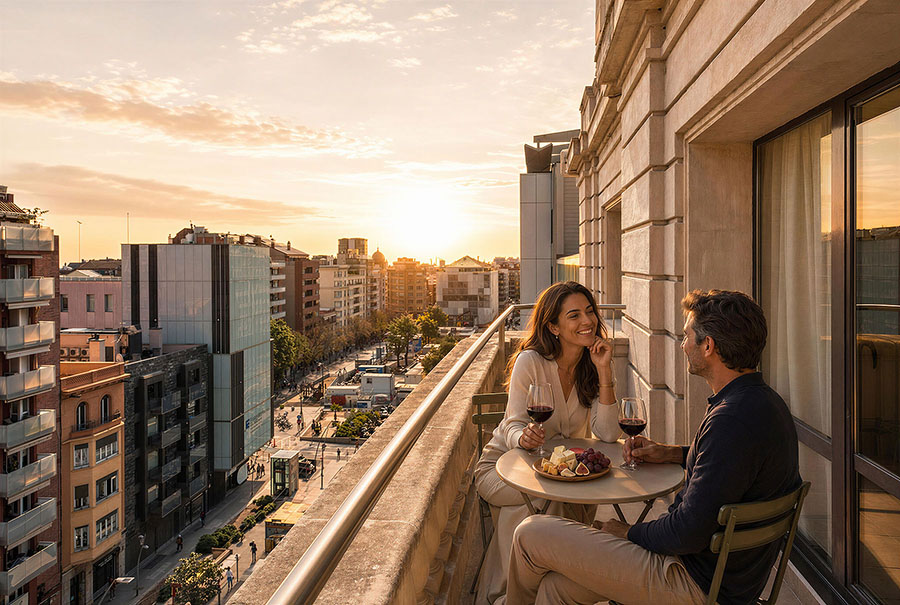 Fotografía de hotel — terraza del Hotel Via Augusta